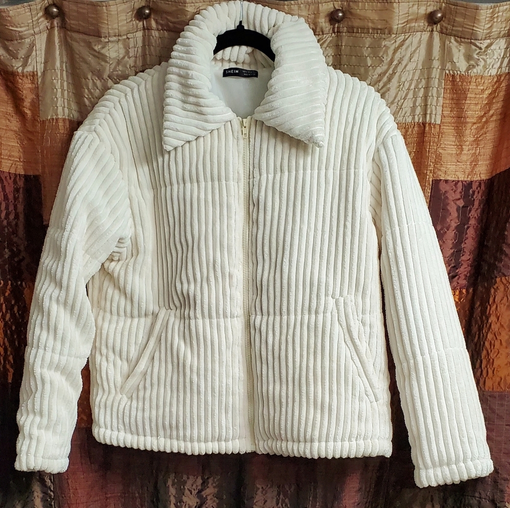 Shein Stylish Cream Color Autum/Winter Coat